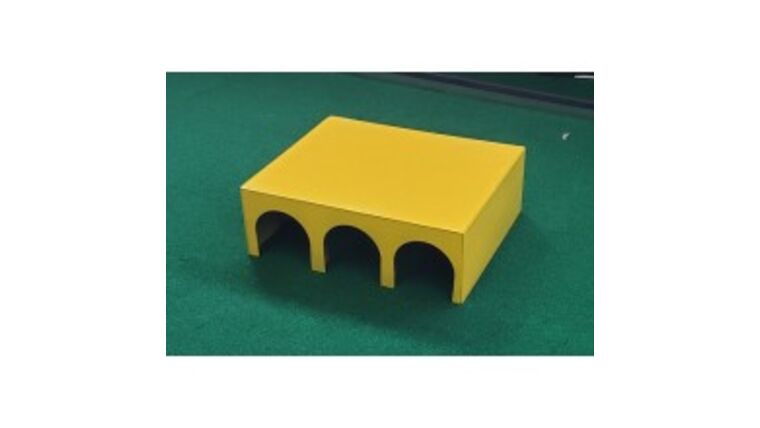 Obstacle – Metal Triple Tunnel Mini Golf Game Obstacle | Rental