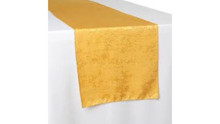 Crinkle Shimmer Table Runner – Gold | Rental