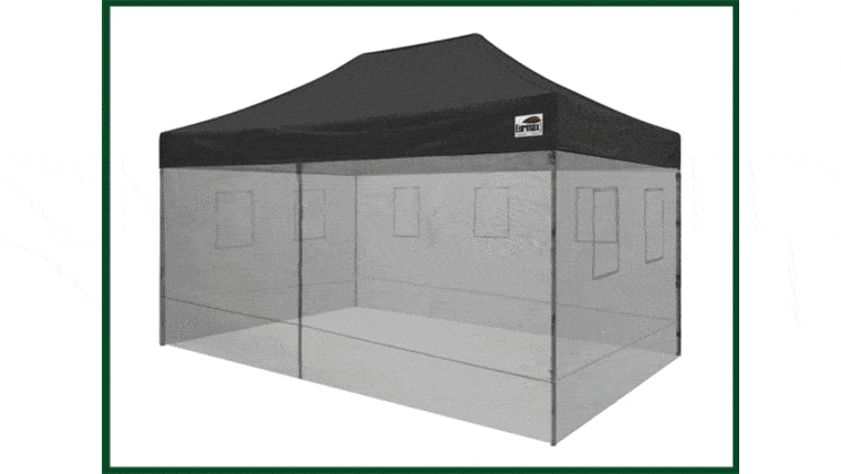 10′ x 15′ Commercial Pop Up Tent – Food Service – Black | Rental