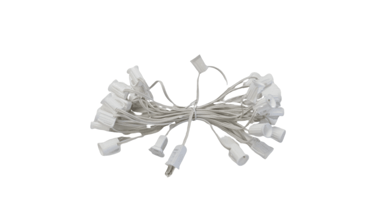 Part – 50′ White String C7 – String Lights Strand Only | Rental
