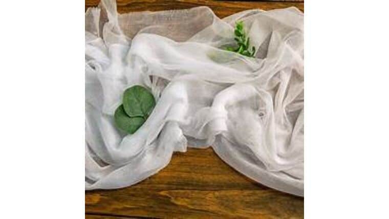 Cheesecloth Table Runner – White | Rental