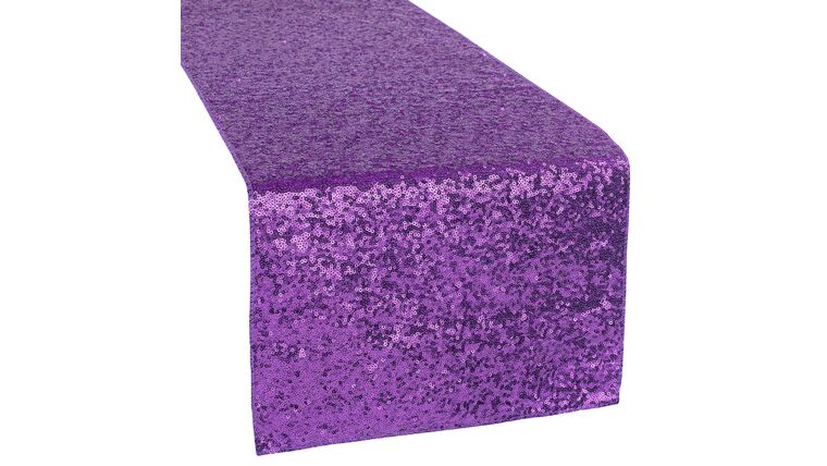 Glitz Sequin Table Runner – Purple | Rental Glitz Sequin Table Runner – Purple | Rental