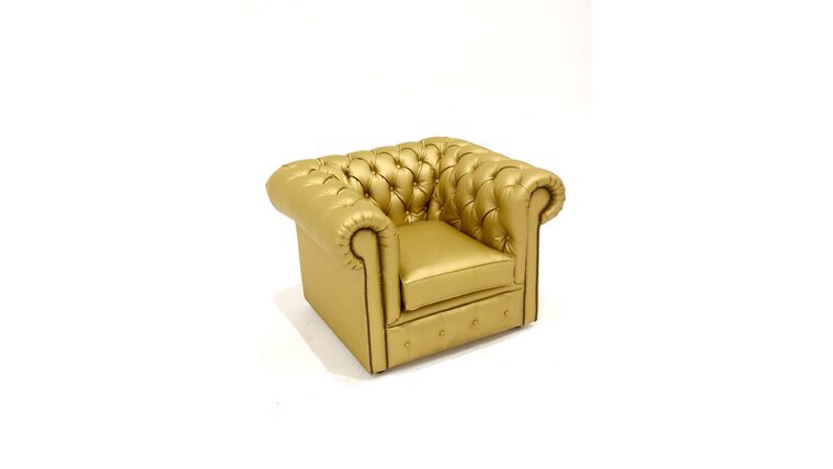 Chesterfield Armchair – Gold | Rental