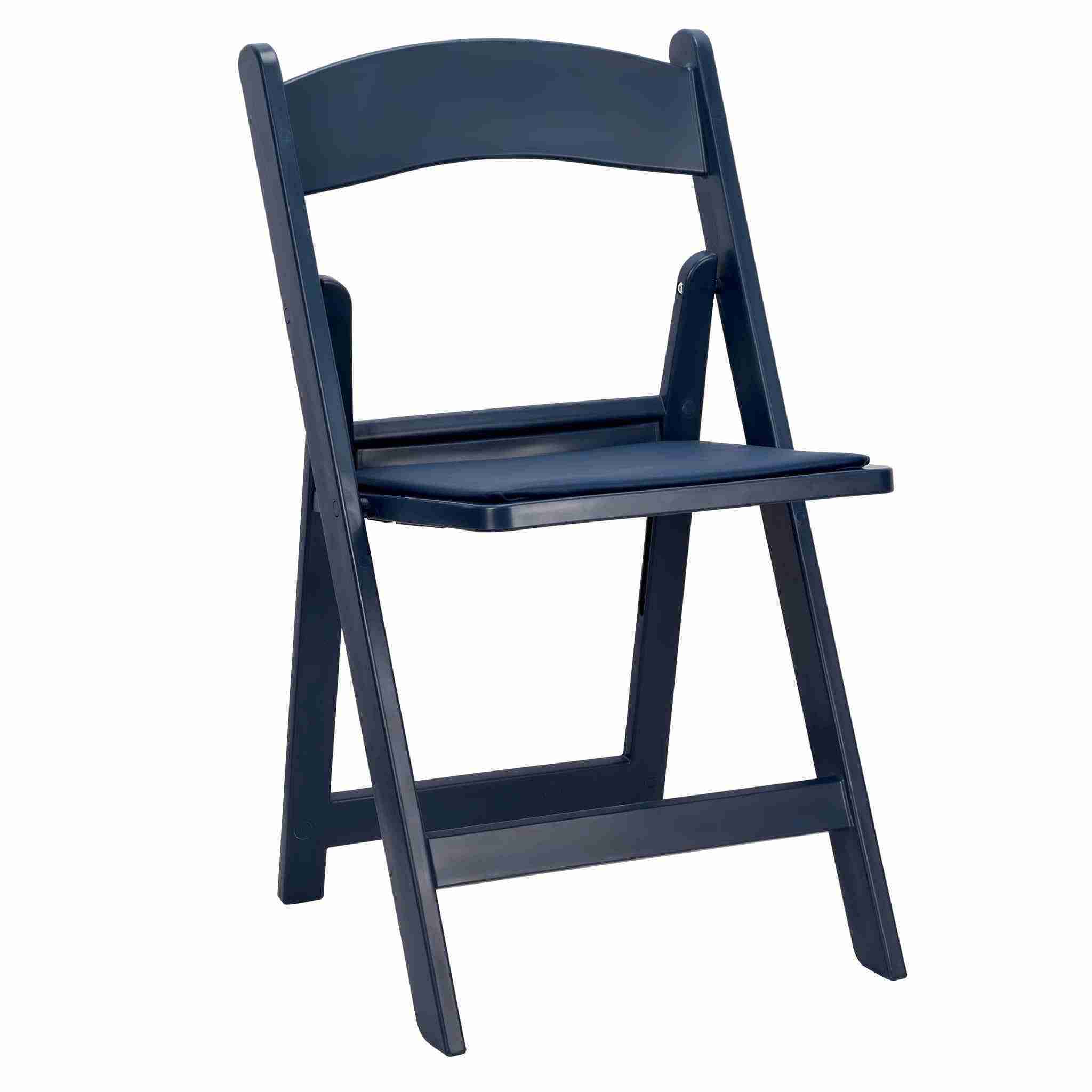 Deep Blue Sea with Matching Seat Resin Steel Skeleton Folding Chair (Per Chair Price Shown – Sold only in Quantities of 4) | Rental