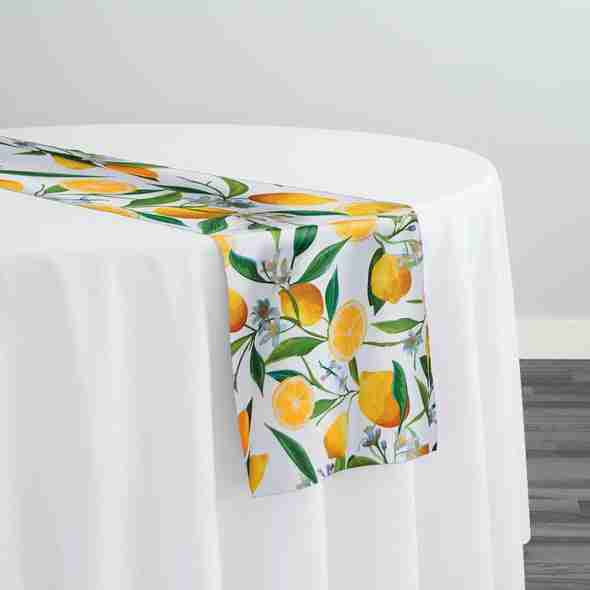 Lemon (Poly Print) Table Runner | Rental