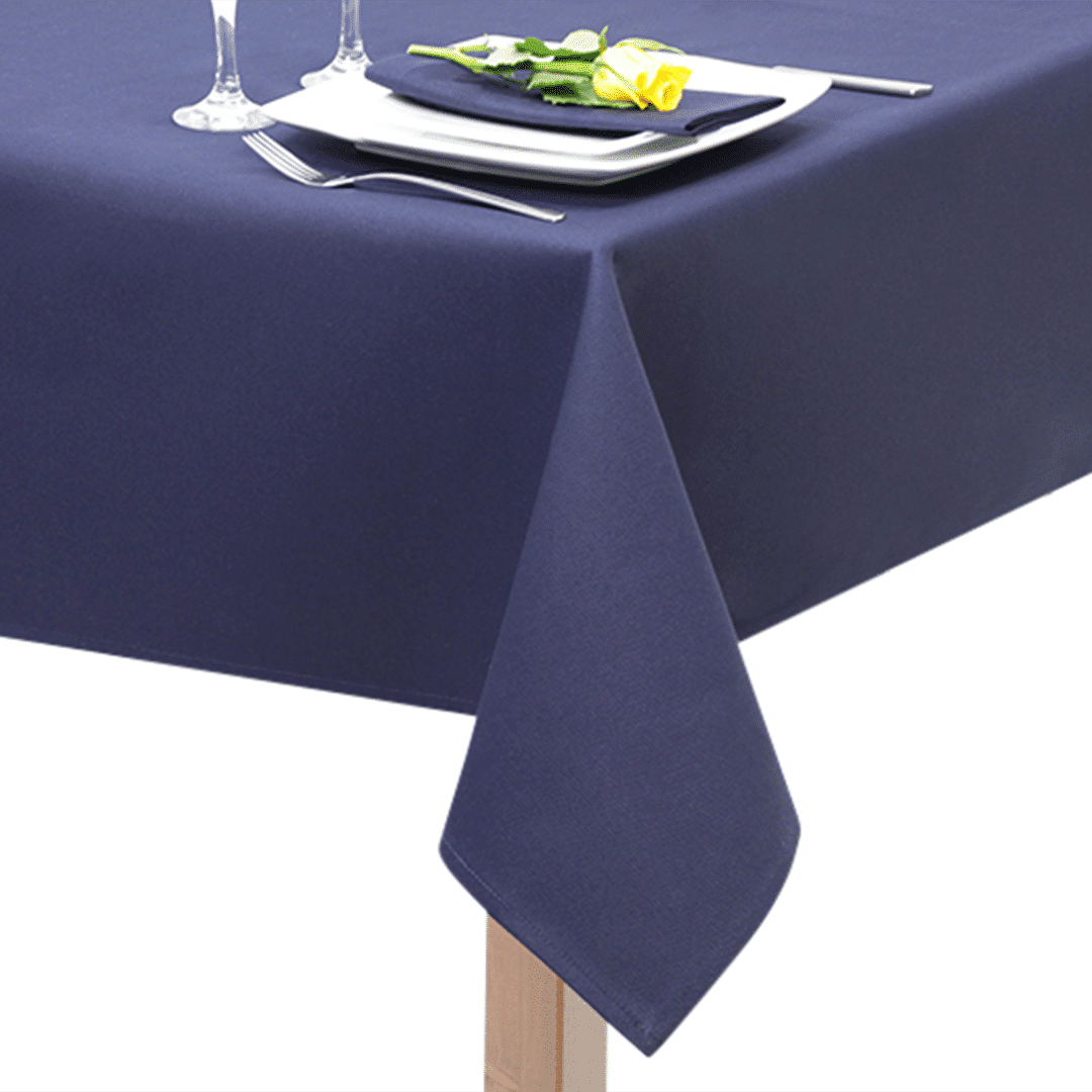 Polyester | 54″ x 54″ Square Polyester Royal Blue Tablecloths | Used – Purchase | Rental