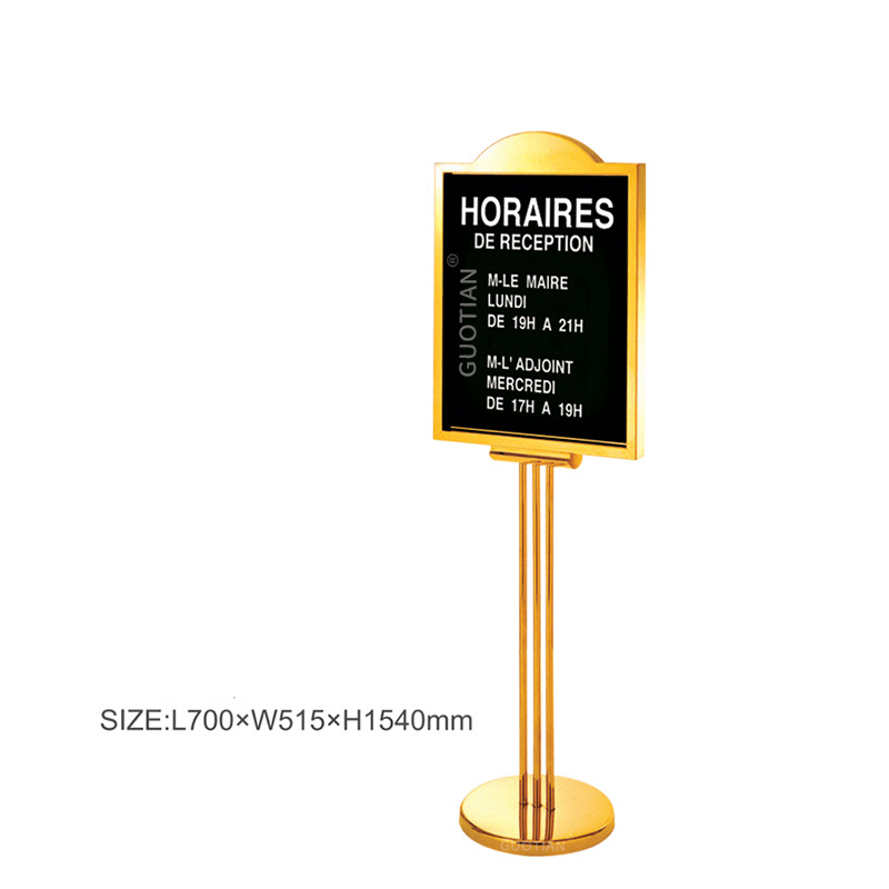 Gold Welcome Stand | Rental