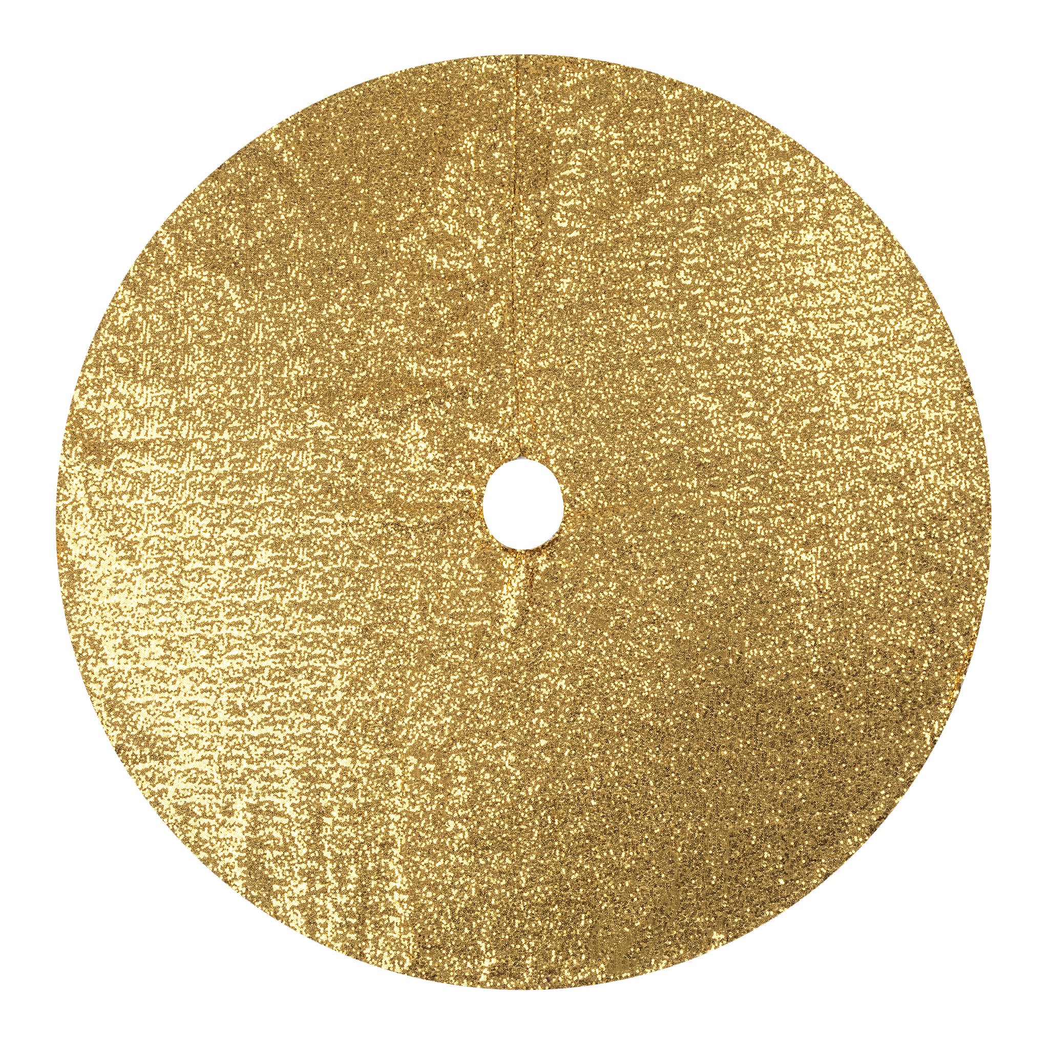Glitz Sequin Tree Skirt 48″ Round – Gold | Rental