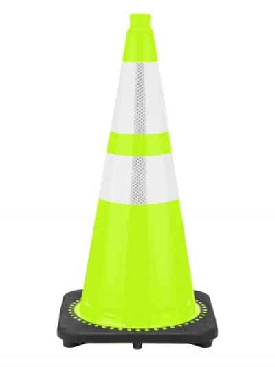 28″ Traffic Cone Black Base, 7 lbs w/ 6″ & 4″ 3M Reflective Collar – Lime Green | Rental 28″ Traffic Cone Black Base, 7 lbs w/ 6″ & 4″ 3M Reflective Collar – Lime Green | Rental