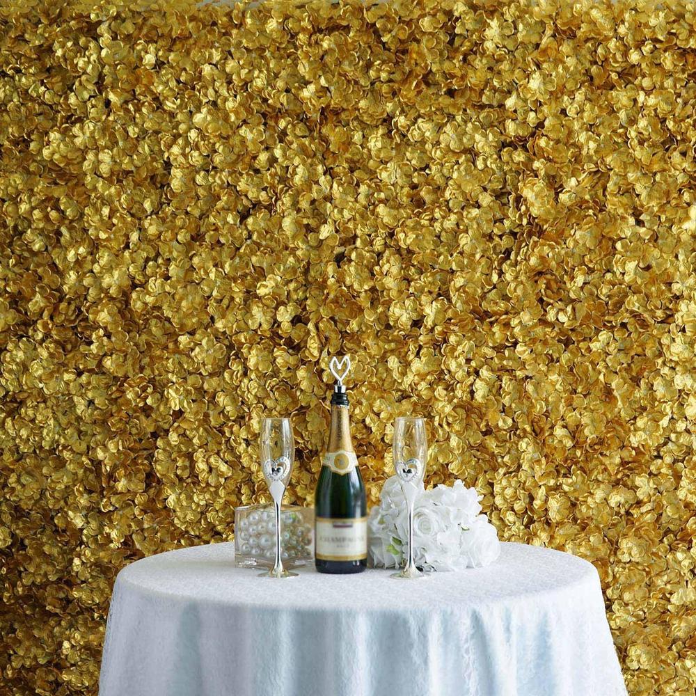Flower Wall – UV Protected Gold Hydrangea Flower Wall Mat Panel | Rental