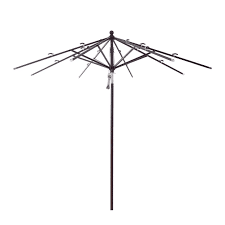 9' Umbrella Frame | Brown | Metal Crank | 8 Rib | Rental