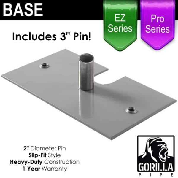 Pro & EZ Series – 8in x 14in Standard Duty Base w/ 3″ x 2″ Pin | Rental