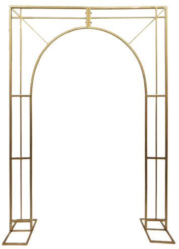 Elegant Metal Arch – Gold | Rental