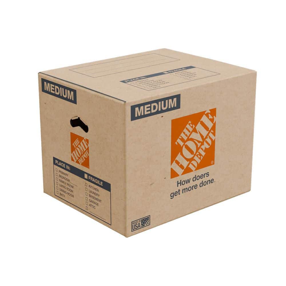 The Home Depot — Medium Moving, Shipping, Packing Box with Handles | Rental